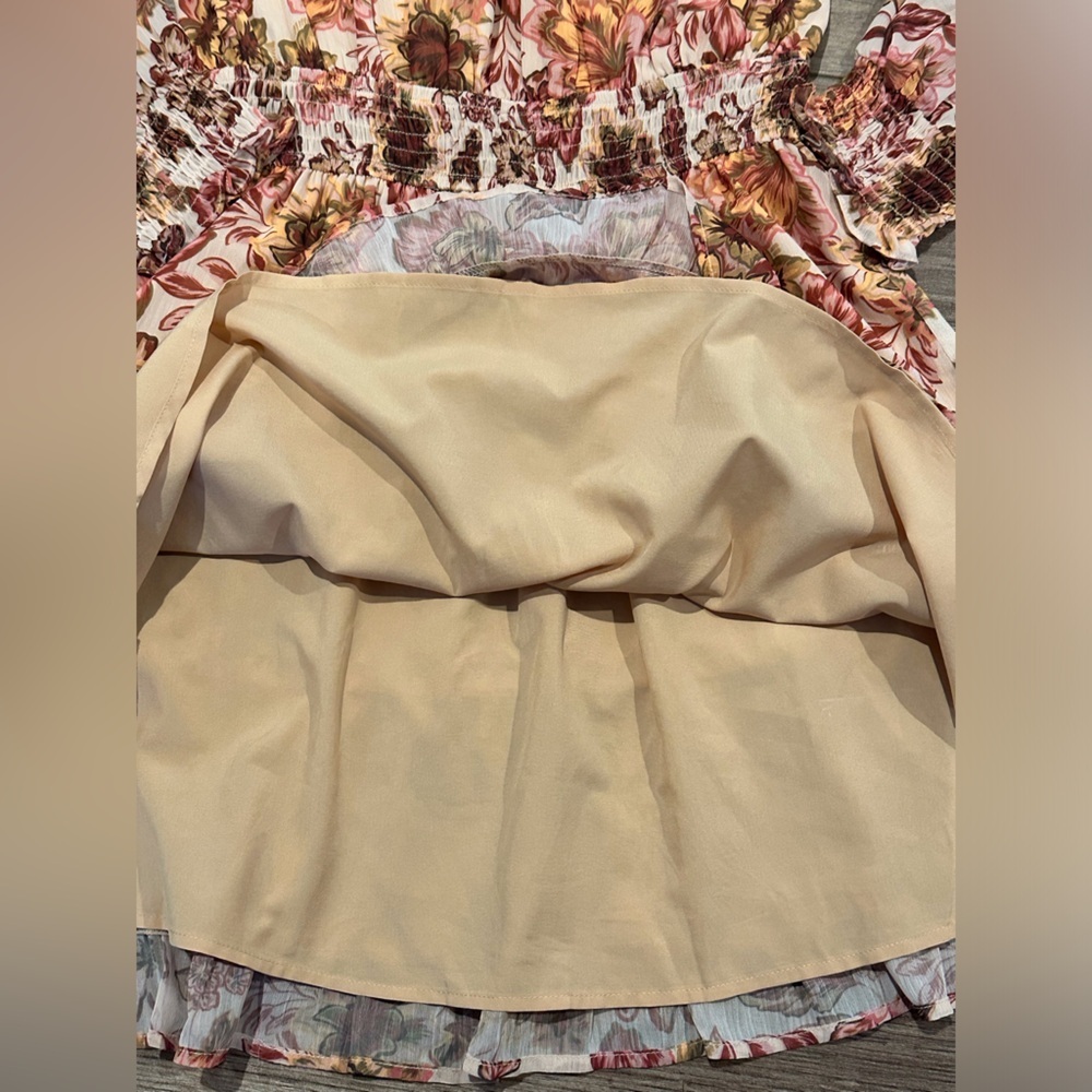 Anthropologie Greylin Floral Ruffle Smocked Waist Dress XS - Picture 5 of 10